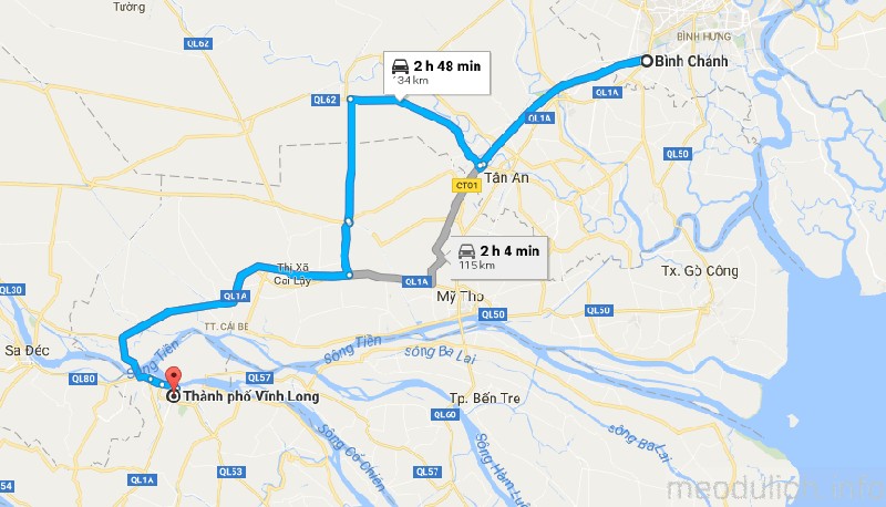 đường đi vĩnh long